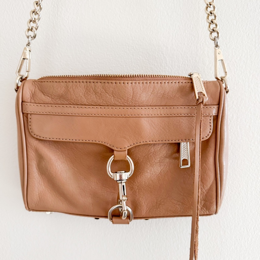Rebecca Minkoff Tan Leather Chain Crossbody Bag